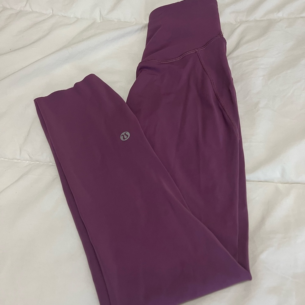 Lululemon base pace 23” tights leggings vintage plum dusty purple size 0